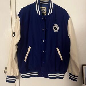Blue and White Varsity Jacket
